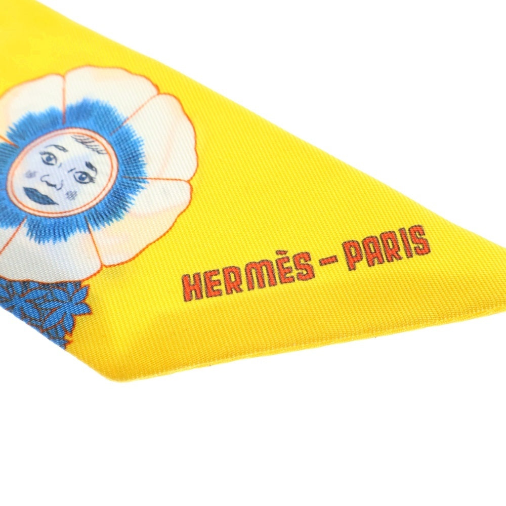 HERMES(エルメス) DRESS CODE ドレスコード ツイリー スカーフ イエロー系 シルク 063780S