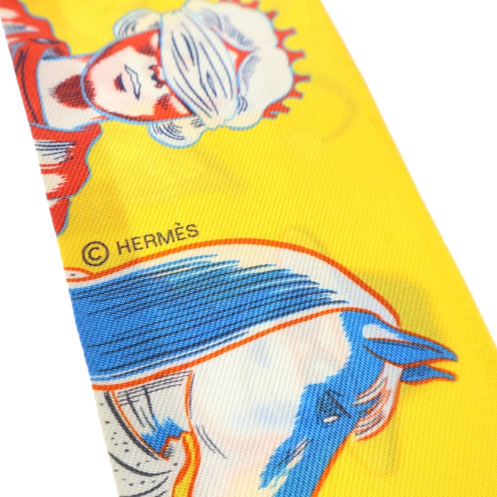 HERMES(エルメス) DRESS CODE ドレスコード ツイリー スカーフ イエロー系 シルク 063780S