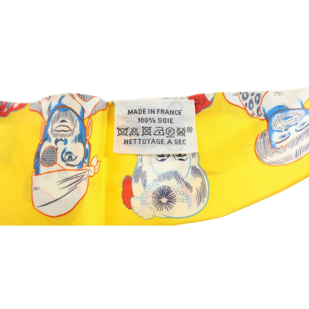 HERMES(エルメス) DRESS CODE ドレスコード ツイリー スカーフ イエロー系 シルク 063780S