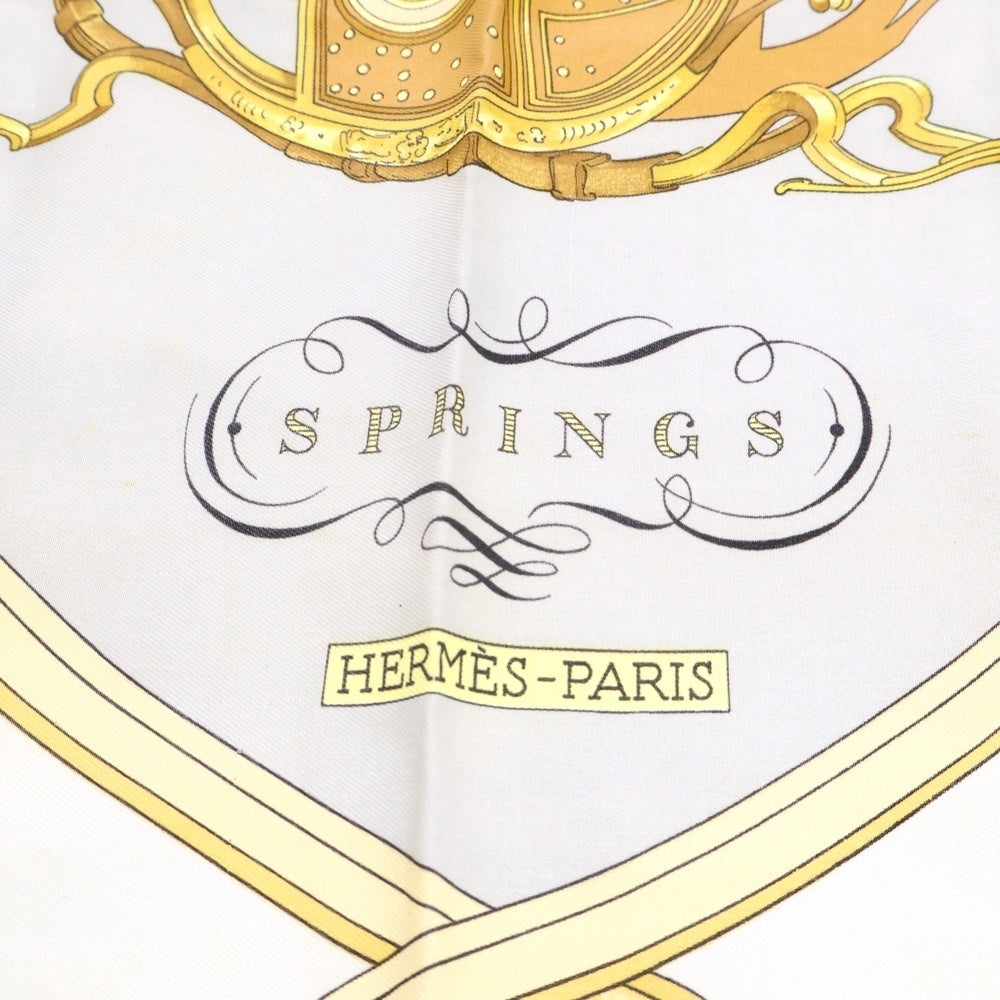 HERMES(エルメス) カレ90 springs スカーフ グレー系 シルク