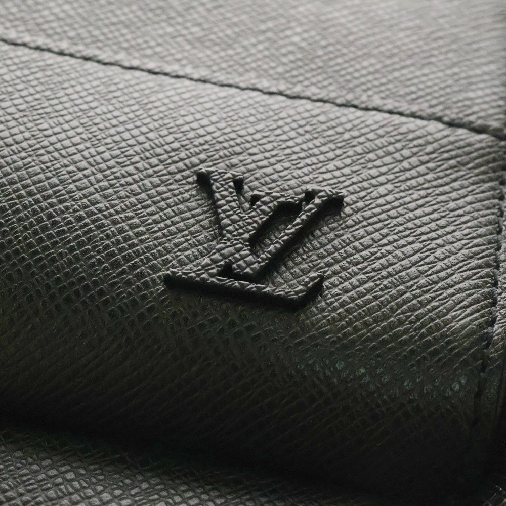 LOUIS VUITTON(ルイヴィトン) エイドリアン バックパック タイガ ノワール レザー バックパック リュックサック シルバー金具 ブラック M30857 RFUD