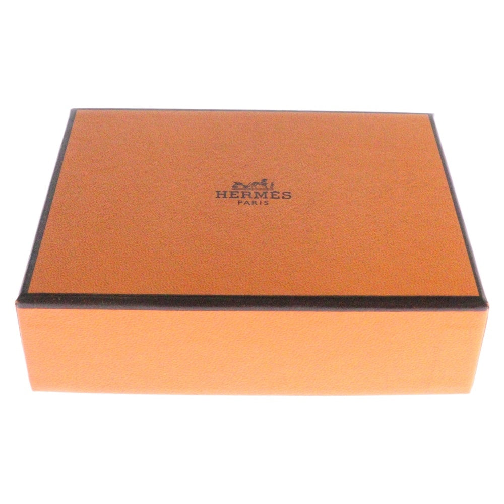 HERMES(エルメス) カルメン トリコロール バッグチャーム キーリング キーホルダー ピンク×グリーン シルバー金具 B刻印