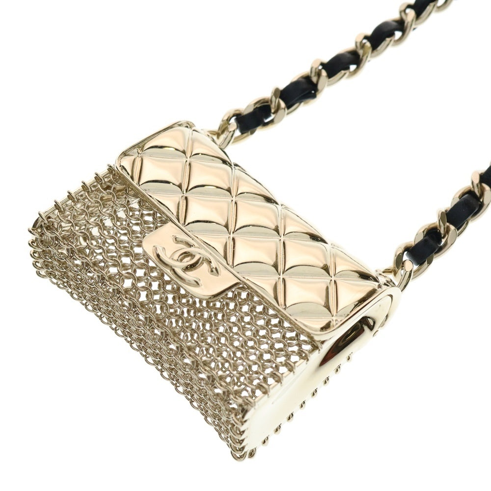 CHANEL(シャネル) マトラッセ チェーン ネックレス ペンダント ゴールド×ブラック B21S