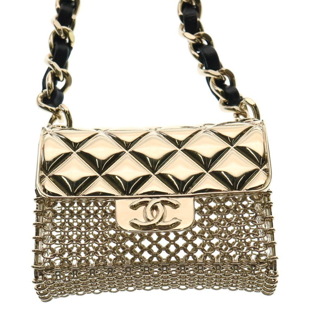 CHANEL(シャネル) マトラッセ チェーン ネックレス ペンダント ゴールド×ブラック B21S