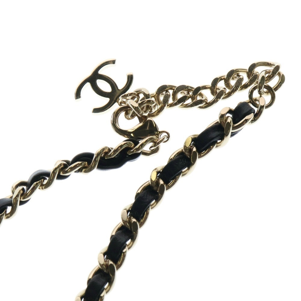 CHANEL(シャネル) マトラッセ チェーン ネックレス ペンダント ゴールド×ブラック B21S