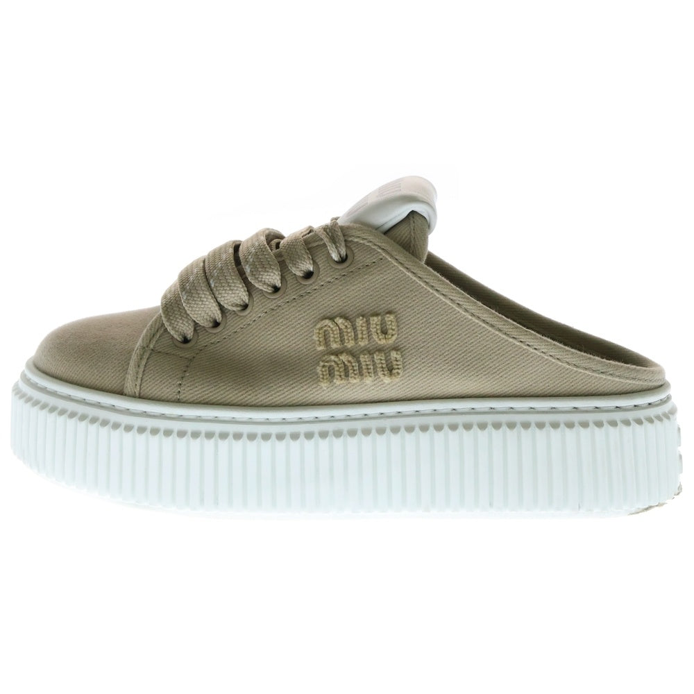 miumiu(ミュウミュウ) デニム スニーカー ミュール サンダル 35 2/1 レディース