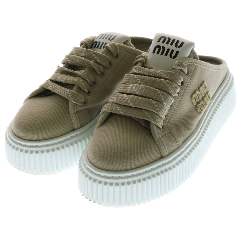 miumiu(ミュウミュウ) デニム スニーカー ミュール サンダル 35 2/1 レディース