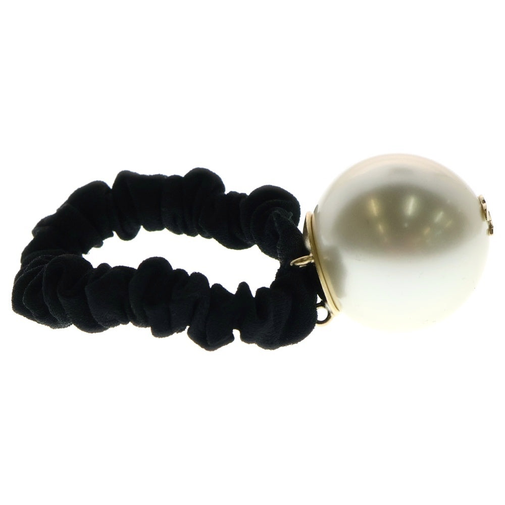 CHANEL(シャネル) 20年 ココマーク ヘアゴム フェイクパール ブラック レジン ヘアアクセサリー F20V レディース