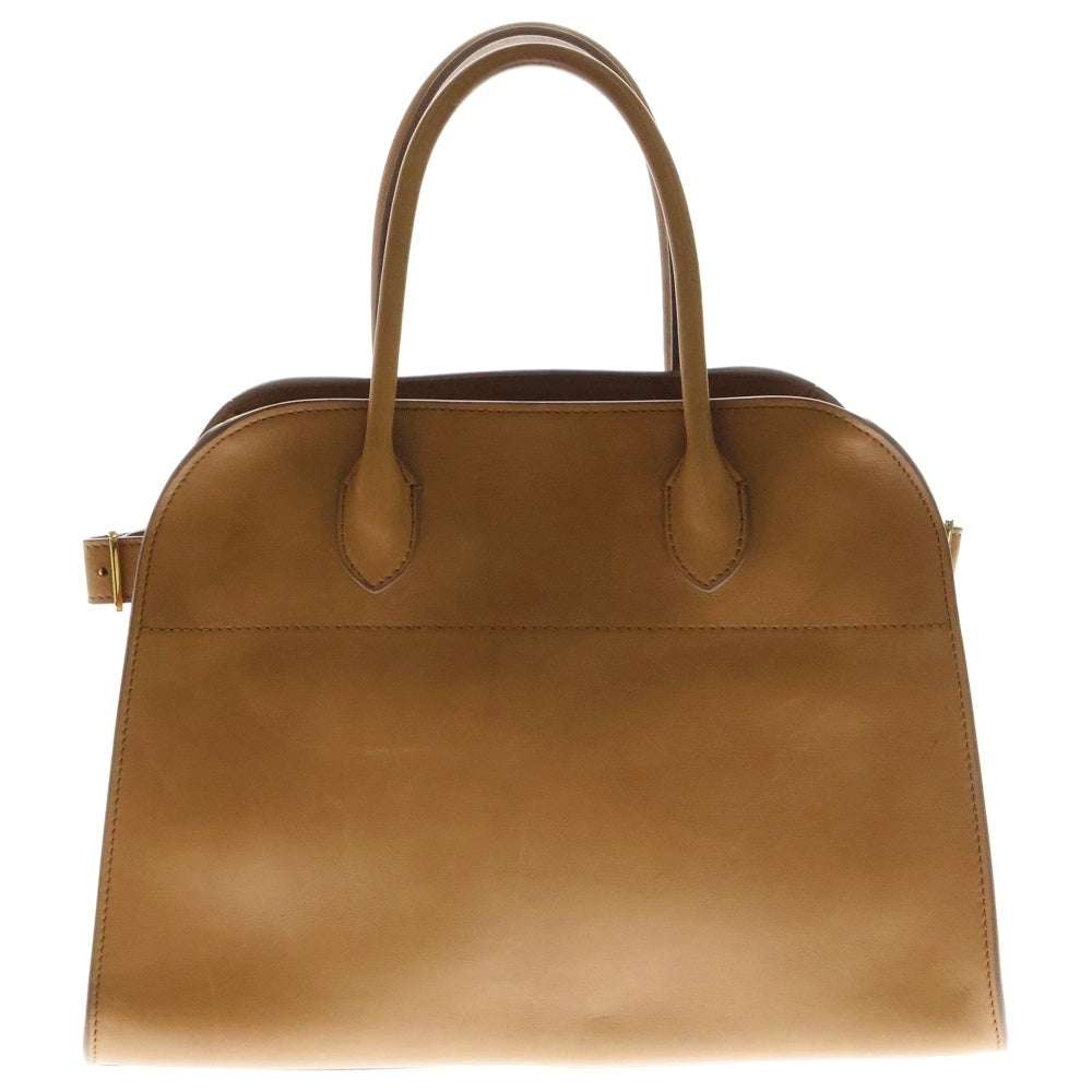 THE ROW(ザロウ) SOFT MARGAUX 12 ソフトマルゴー ベージュブラウン レザー ハンドバッグ
