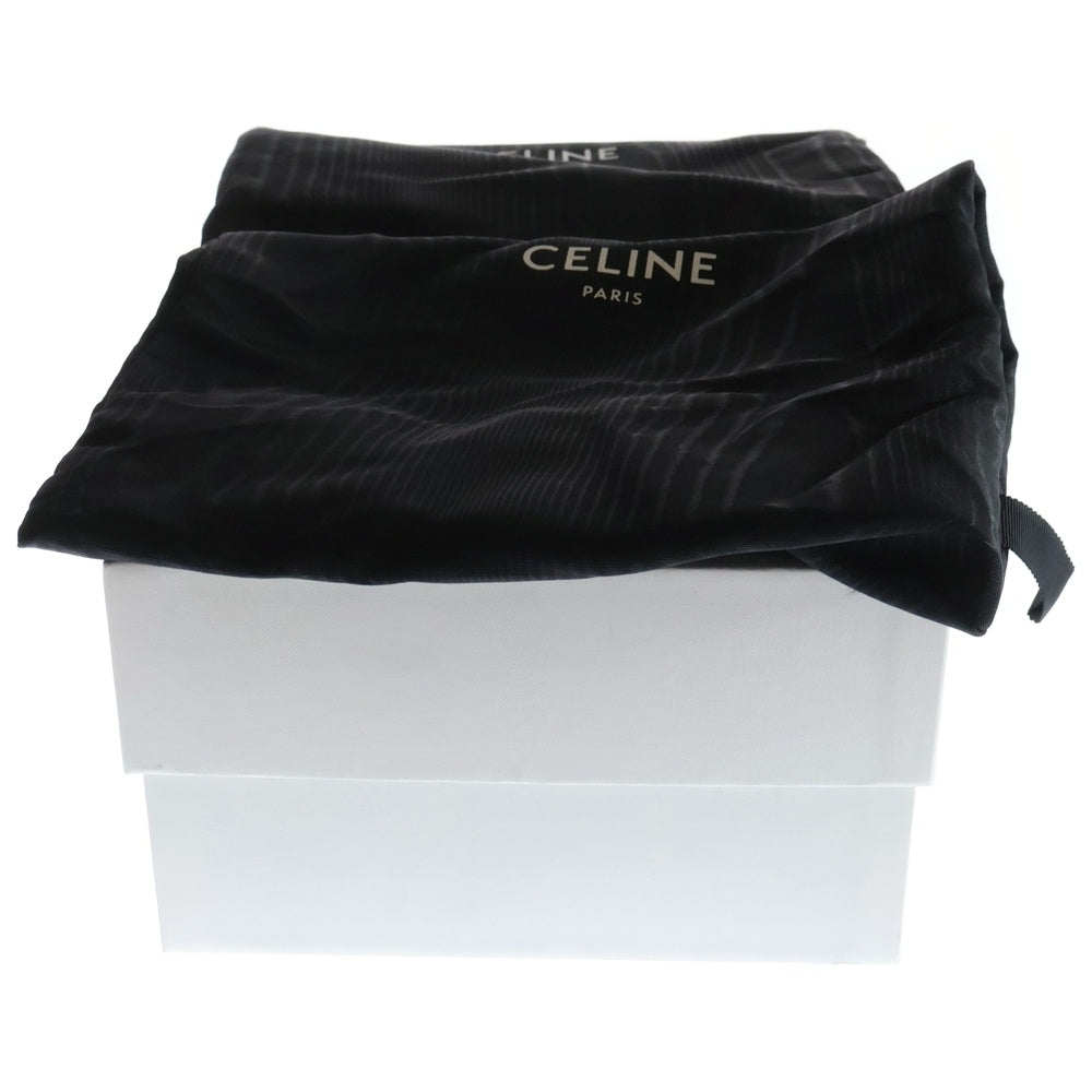 CELINE(セリーヌ) トリオンフ マーガレット ポリッシュドブル フリンジ レザーローファー シューズ ブラック ゴールド金具