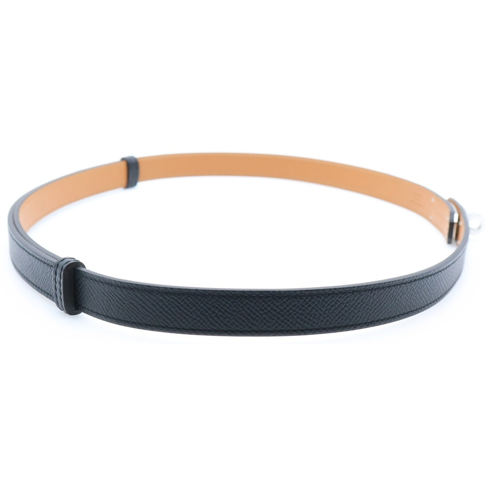 HERMES(エルメス) ケリーベルト ブラック シルバー金具 エプソン U刻印
