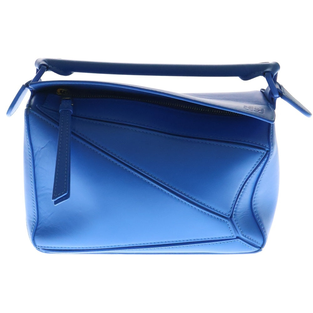 LOEWE(ロエベ) パズル バッグ アナグラムロゴ レザー 2WAY ハンド ショルダーバッグ ソリッド ブルー