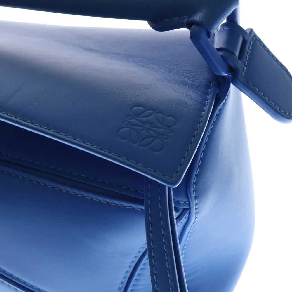 LOEWE(ロエベ) パズル バッグ アナグラムロゴ レザー 2WAY ハンド ショルダーバッグ ソリッド ブルー