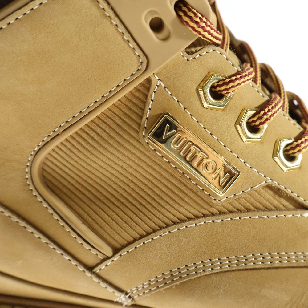LOUIS VUITTON(ルイヴィトン) ×NBA OBERKAMPF Ankle Boot オーベルカンフ モノグラム スウェードレザー レースアップ ハイカット アンクルブーツ ブラウン