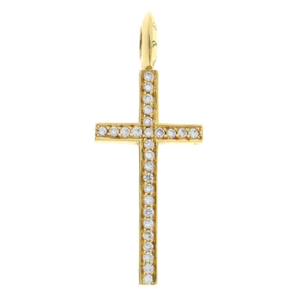 EYEFUNNY(アイファニー) フラットクロス S ダイヤモンド ネックレス トップ ペンダント Au750 K18YG ジュエリー