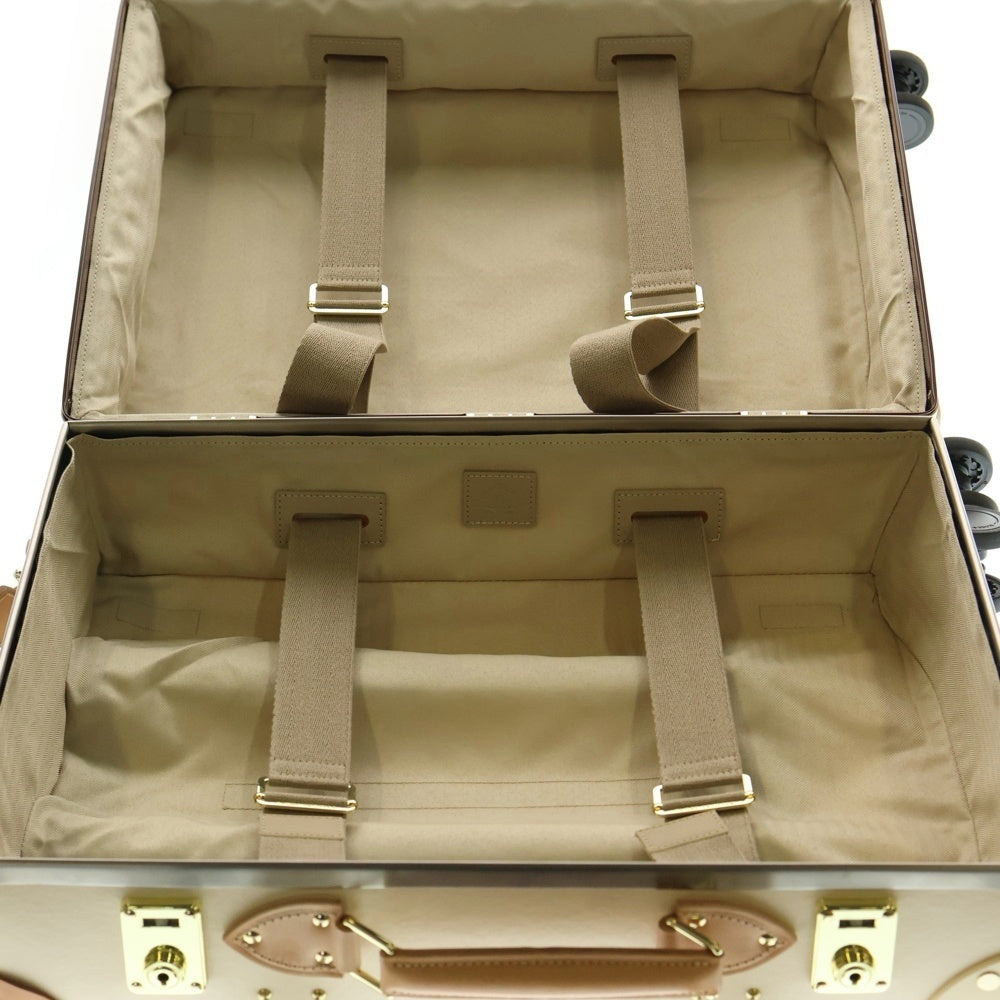 GLOBE-TROTTER(グローブトロッター) Safari 4 Wheel Carry-on Case トラベルバック キャリーケース スーツケース アイボリー サファリ レザー