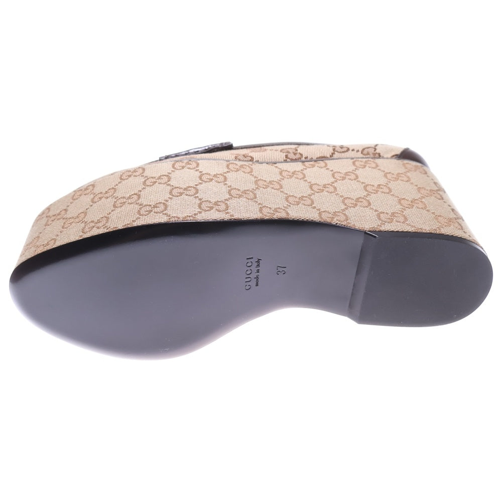 GUCCI(グッチ) GGキャンバス ホースビット プラットフォーム ローファー 靴 786009