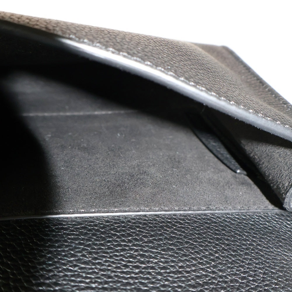 FENDI(フェンディ) ダブルバケットバッグ ブラック レザー ショルダーバッグ FFロゴ 7VA649