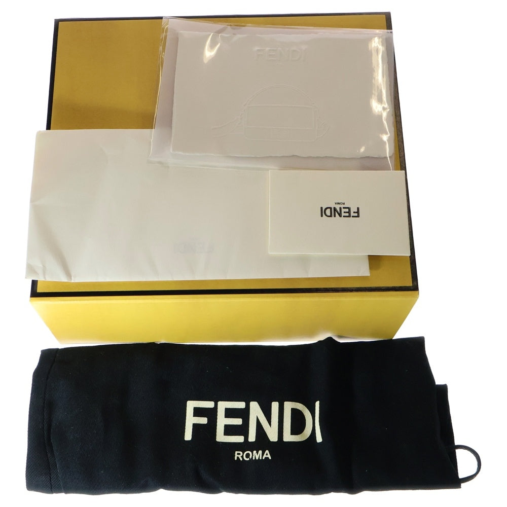 FENDI(フェンディ) ダブルバケットバッグ ブラック レザー ショルダーバッグ FFロゴ 7VA649