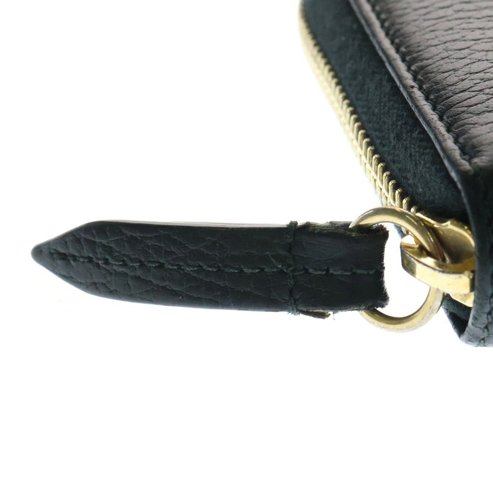 GUCCI(グッチ) GGマーモント ラウンドファスナー長財布 ロングウォレット カードケース ゴールド金具 ブラック レザー 456117