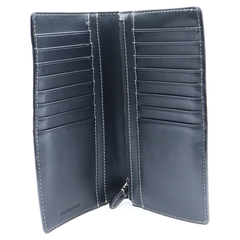 BURBERRY(バーバリー) Cavendish キャベンディッシュ 長財布 ラウンドジップ ロングウォレット キャンバス×レザー 8052803