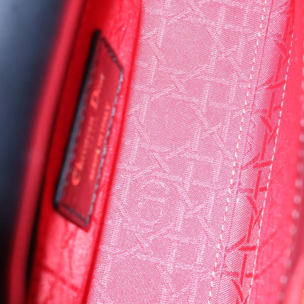 Christian Dior(クリスチャンディオール) マイ レディディオール スモール ブラック レザー 2wayハンドバッグ ショルダーバッグ ゴールド金具