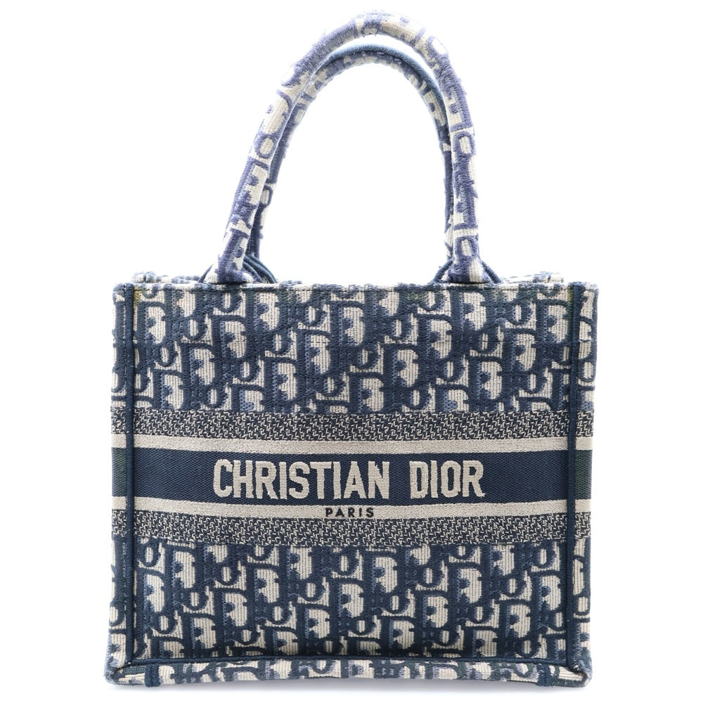 Christian Dior(クリスチャンディオール) ブックトートバック ハンドバッグ スモール オブリーク キャンバス ネイビー M12652RIW