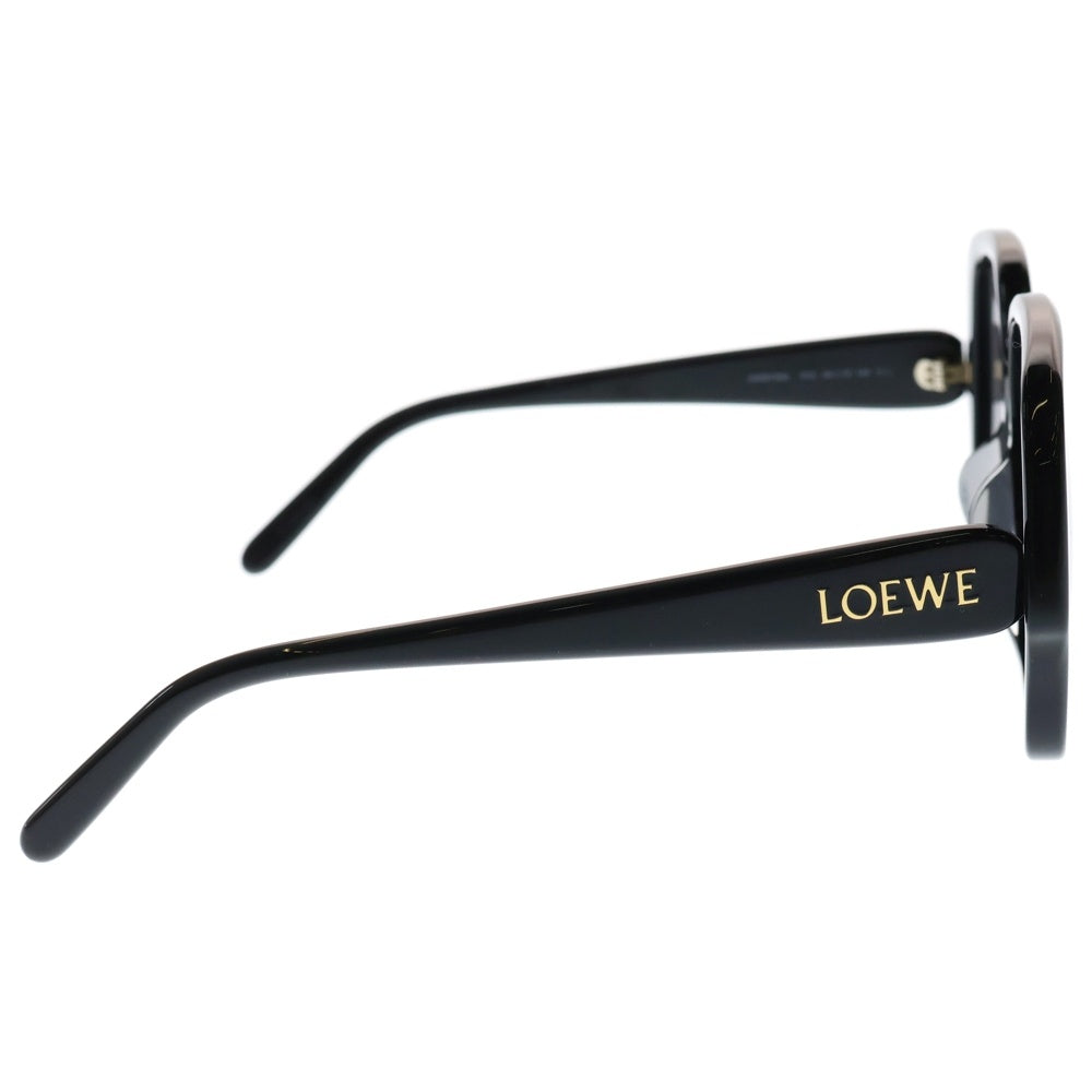 LOEWE(ロエベ) サイドロゴ スクエアシェイプ ビッグフレームサングラス ブラック