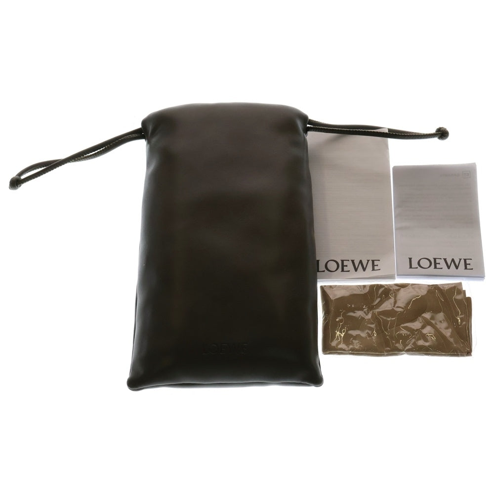 LOEWE(ロエベ) サイドロゴ スクエアシェイプ ビッグフレームサングラス ブラック