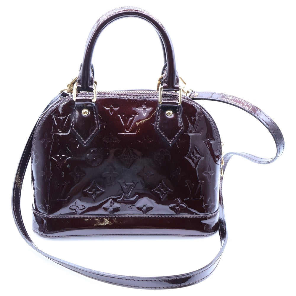 LOUIS VUITTON(ルイヴィトン) モノグラムヴェルニ アルマBB アマラント 2WAYバッグ ハンドバッグ ショルダーバッグ ボルドー ゴールド金具 パテント M91678
