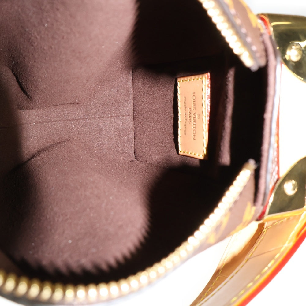 LOUIS VUITTON(ルイヴィトン) モノグラム サイドトランクPM ショルダーバッグ ポシェットバッグ ブラウン PVCレザー RFID M46815