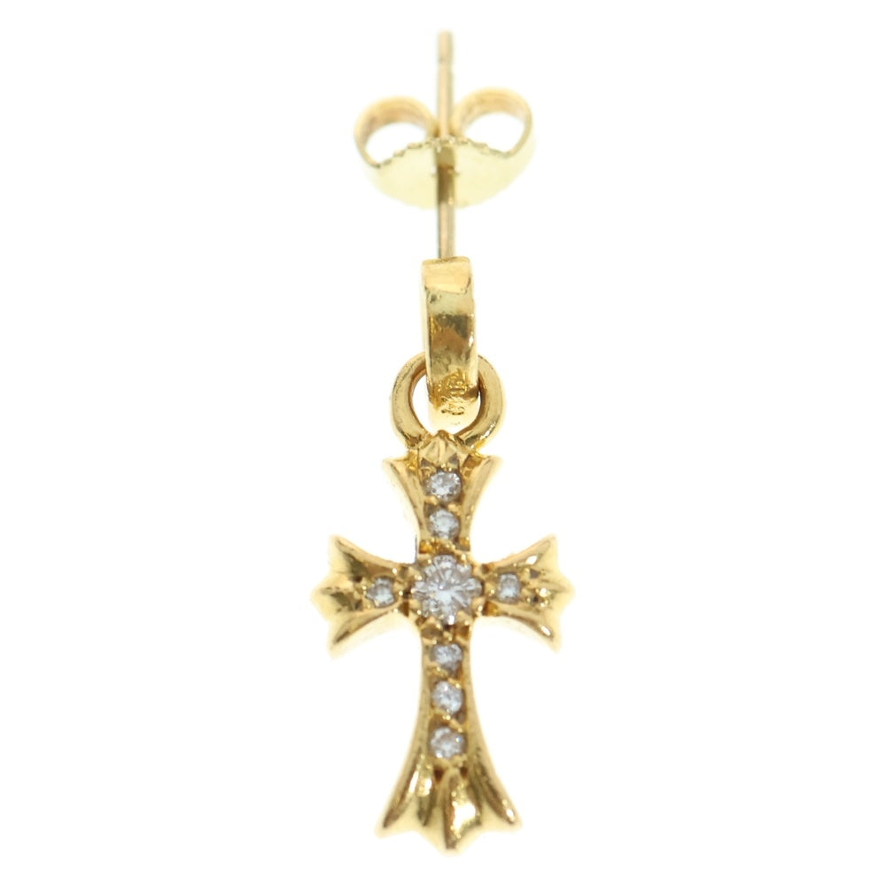 CHROME HEARTS(クロムハーツ) 22K BBY F PPRCHN P/DIA ベイビーファットクロス ドロップピアス PAVEダイヤ ゴールド BCA018