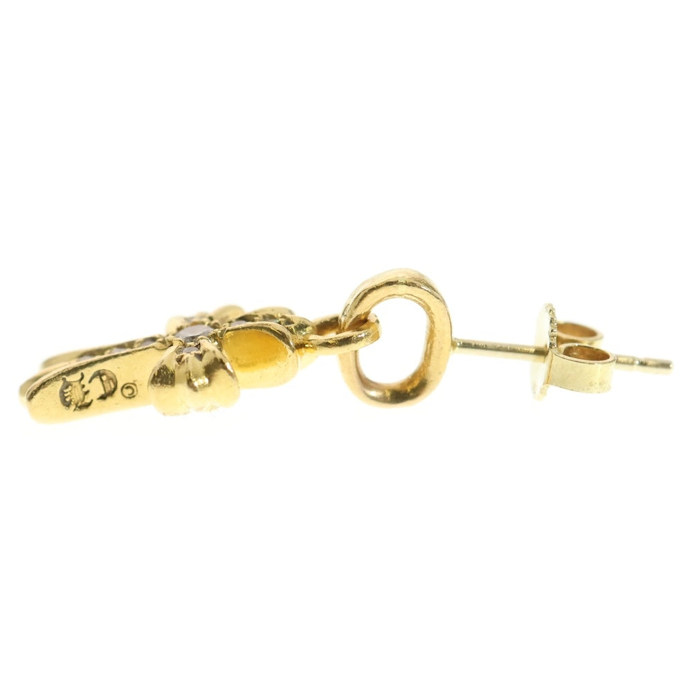 CHROME HEARTS(クロムハーツ) 22K BBY F PPRCHN P/DIA ベイビーファットクロス ドロップピアス PAVEダイヤ ゴールド BCA018