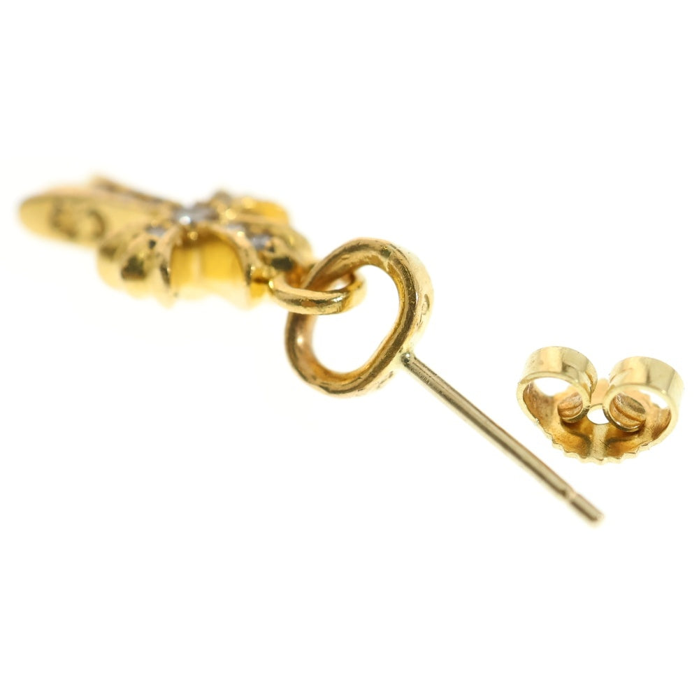 CHROME HEARTS(クロムハーツ) 22K BBY F PPRCHN P/DIA ベイビーファットクロス ドロップピアス PAVEダイヤ ゴールド BCA018