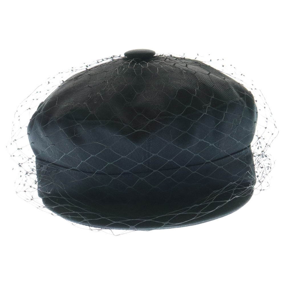 Christian Dior(クリスチャンディオール) Arty アーティー ベール付き コットン キャスケット 帽子 ブラック レディース 86ATY920G130