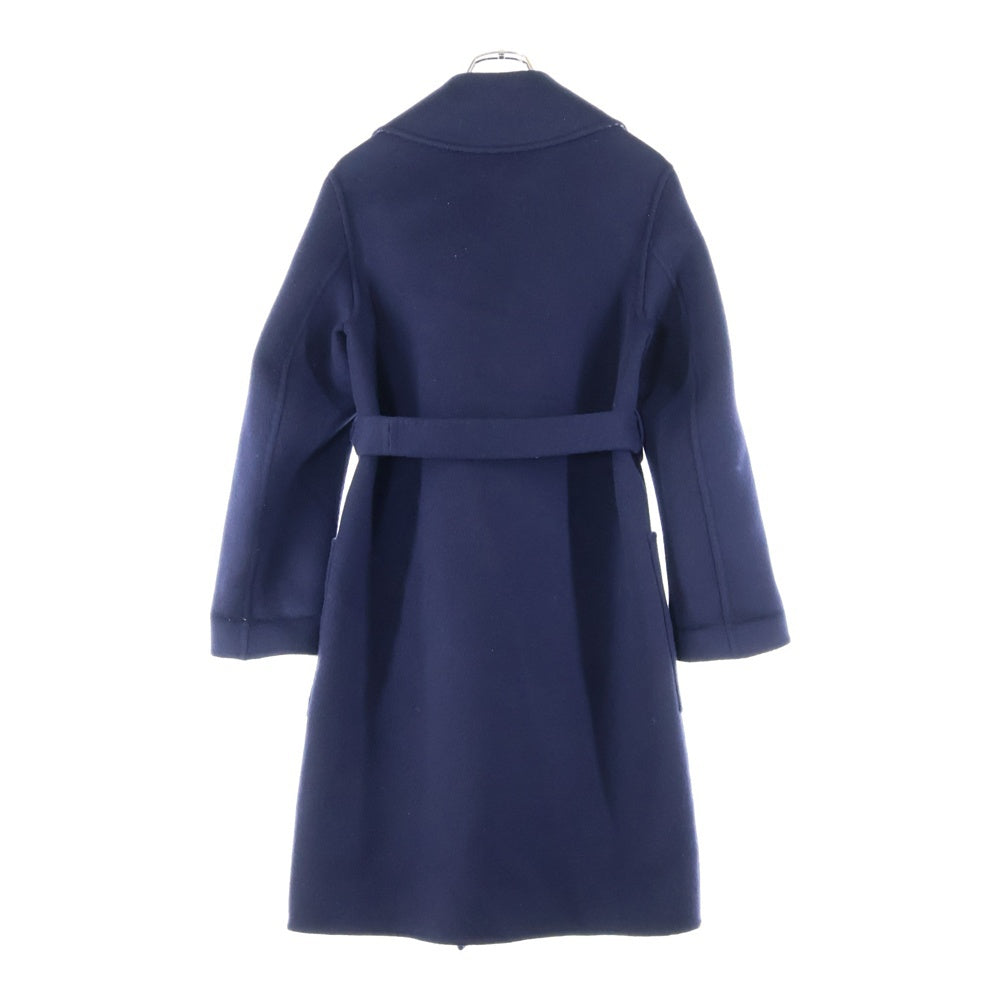 Christian Dior(クリスチャンディオール) オブリーク 裏地総柄 シルク混 ウール チェスターコート ネイビー レディース 110M36A1375