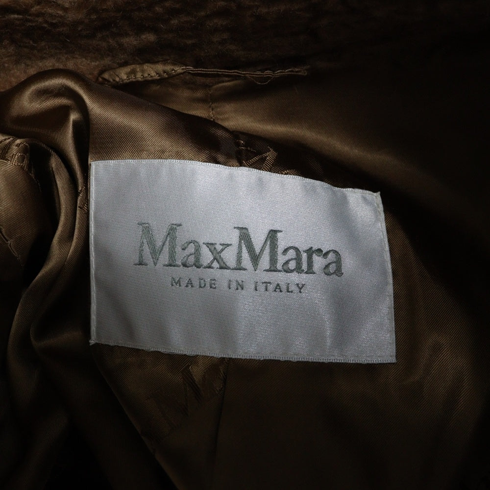 Max Mara(マックスマーラ) 23AW TEDDY BEAR ICON COAT テディベア アイコン シルク混 キャメルボア ロング コート ブラウン 11-01-61433