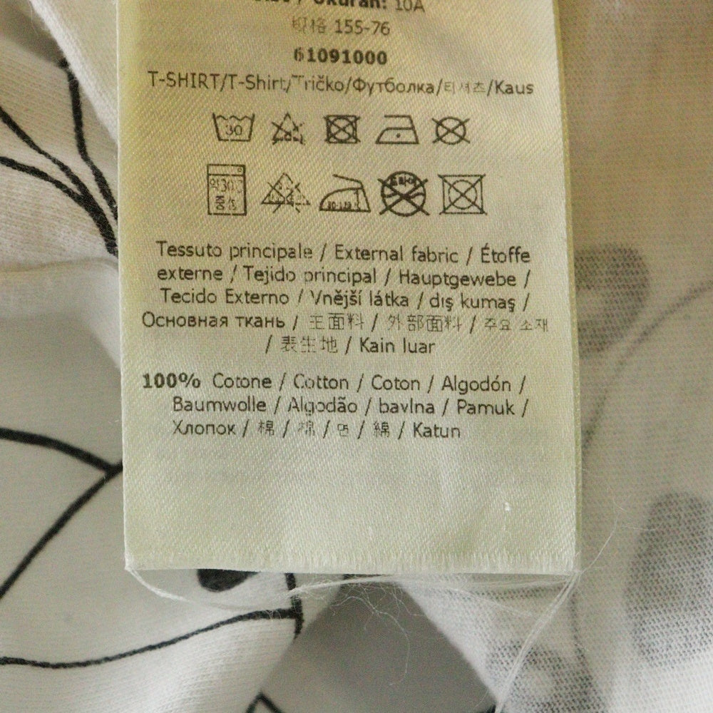 FENDI(フェンディ) ズッカ柄 テディベア 総柄プリント クルーネック 半袖Tシャツ カットソー ホワイト レディース