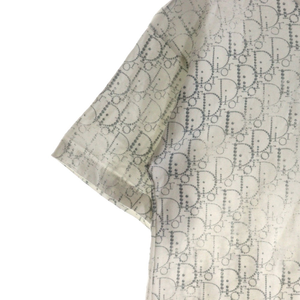 DIOR(ディオール) オブリーク トロッター 総柄プリント クルーネック 半袖Tシャツ カットソー ホワイト レディース 3SBM23TEEE