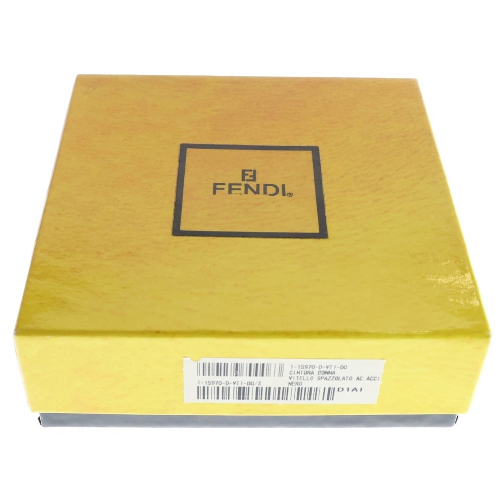 FENDI(フェンディ) ベルト ブラウン レザー シルバー金具