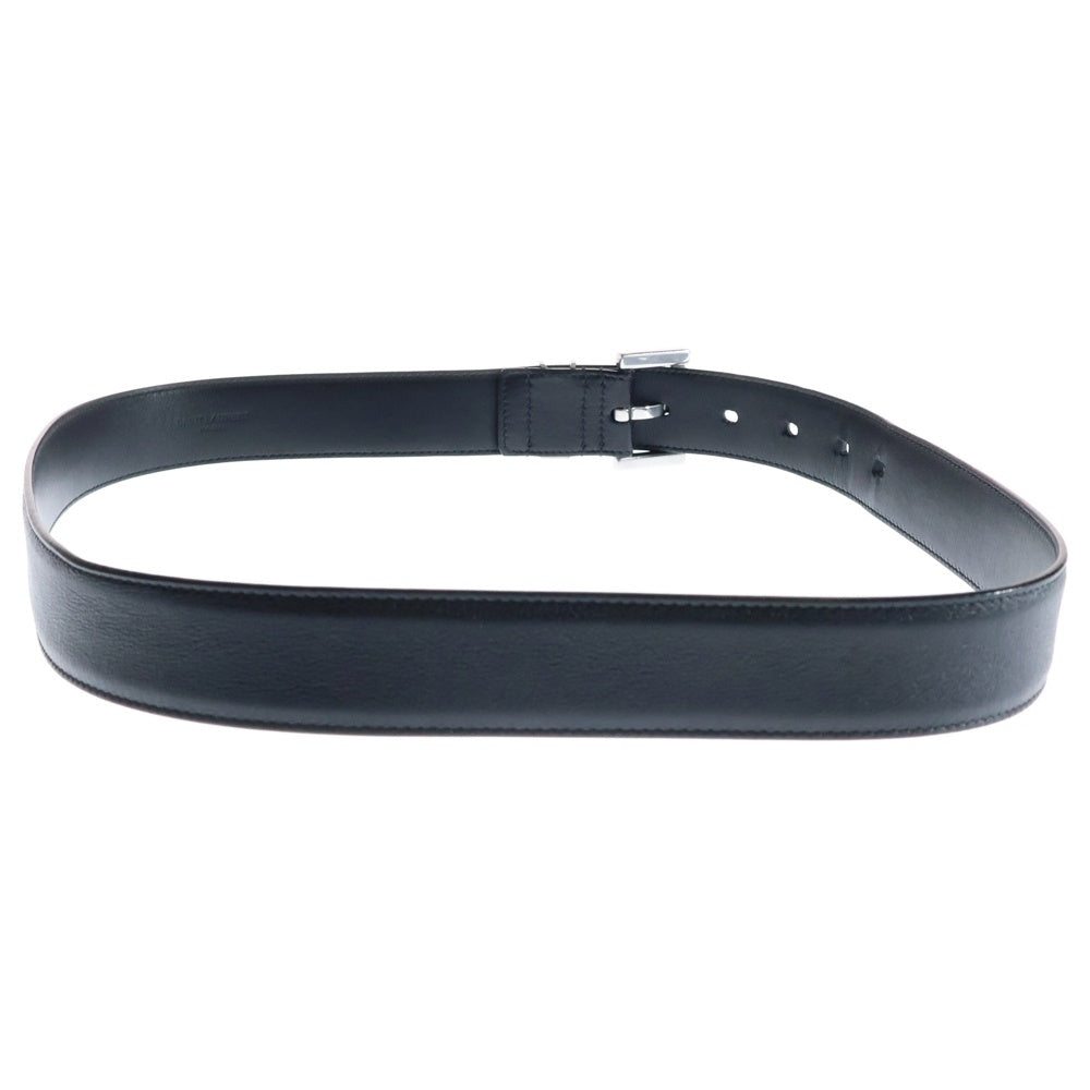 SAINT LAURENT PARIS(サンローランパリ) カサンドラ サンローラン ベルト レザー ブラック シルバー金具 612616