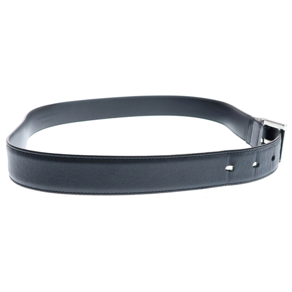 SAINT LAURENT PARIS(サンローランパリ) カサンドラ サンローラン ベルト レザー ブラック シルバー金具 612616