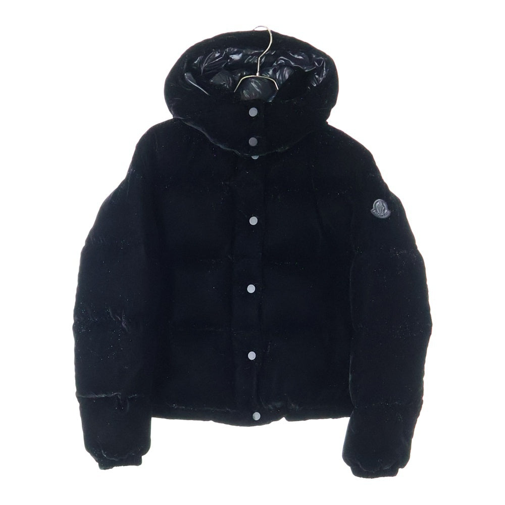 MONCLER(モンクレール) 21AW DAOS ダオス ラメ ベロア ベルベット フーデッド スナップボタン ダウンジャケット ブラック レディース G20931A00104 54ANY
