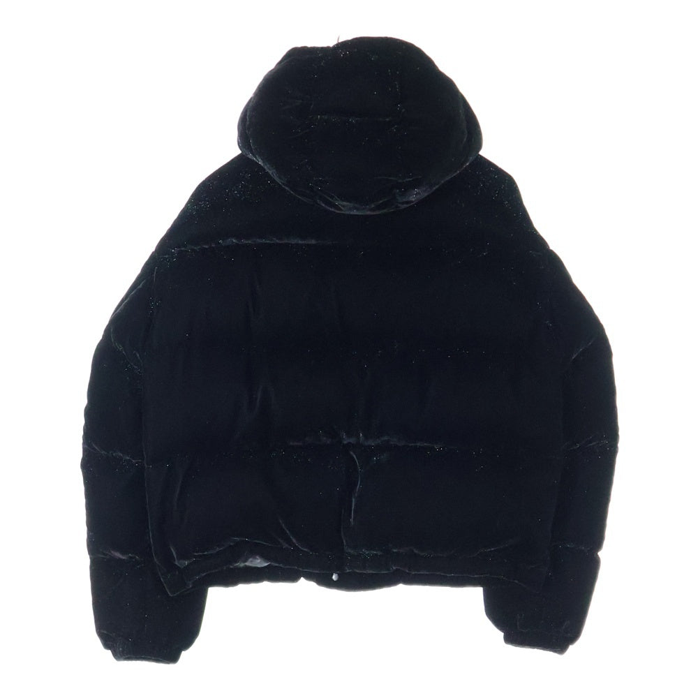 MONCLER(モンクレール) 21AW DAOS ダオス ラメ ベロア ベルベット フーデッド スナップボタン ダウンジャケット ブラック レディース G20931A00104 54ANY