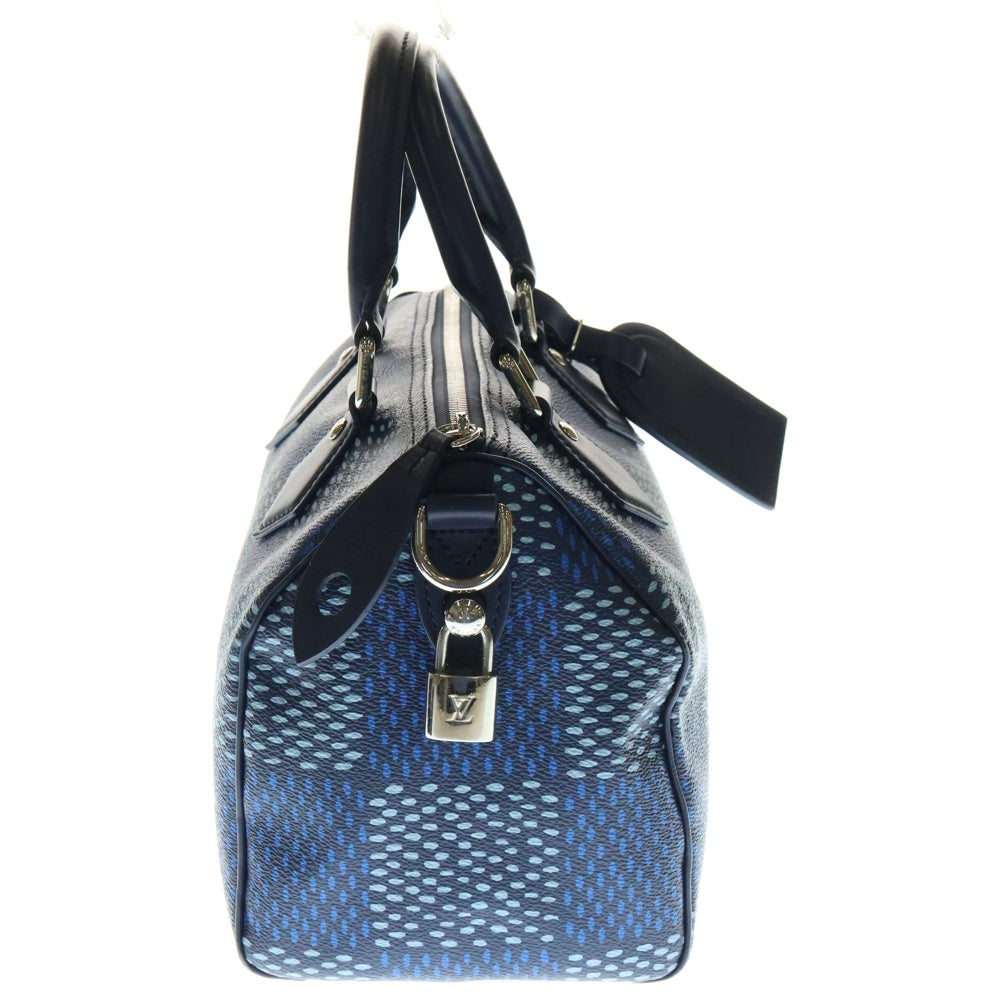 LOUIS VUITTON(ルイヴィトン) ダミエヘリテージ スピーディバンドリエール25 2WAY レザー ショルダーバッグ ハンドバッグ ブルー N40691