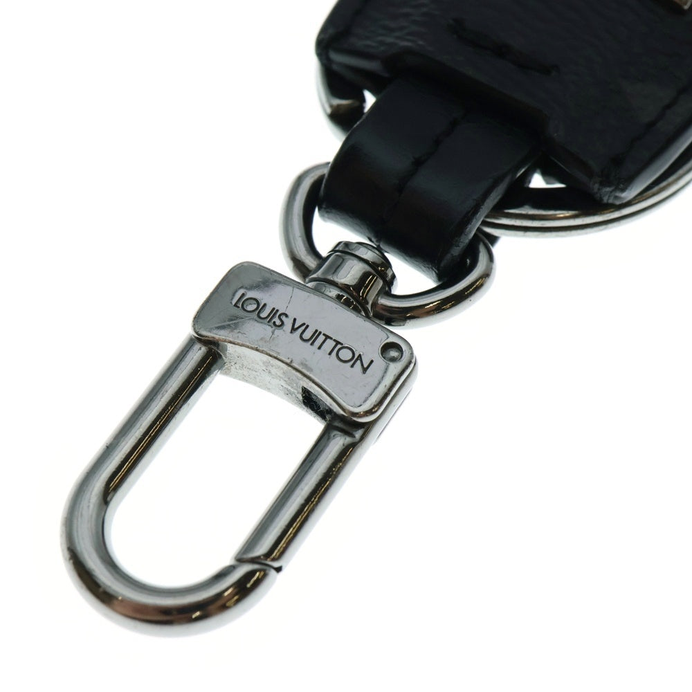 LOUIS VUITTON(ルイヴィトン) モノグラム エクリプス ポルトクレ クロッシュ バッグチャーム キーホルダー キーリング シルバー金具 ブラック PVC M63620