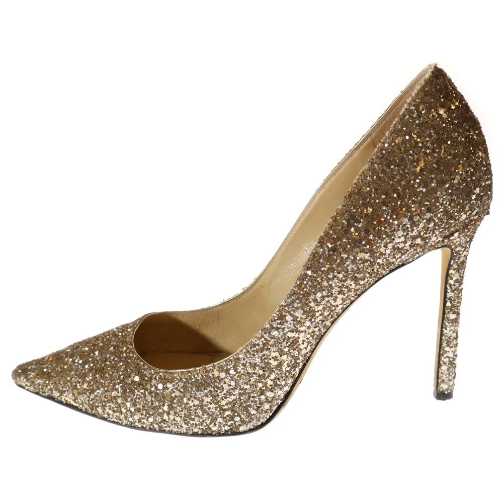 JIMMY CHOO(ジミーチュウ) スパンコール ラメ グリッター ポインテッドトゥ ハイヒール パンプス シューズ レディース