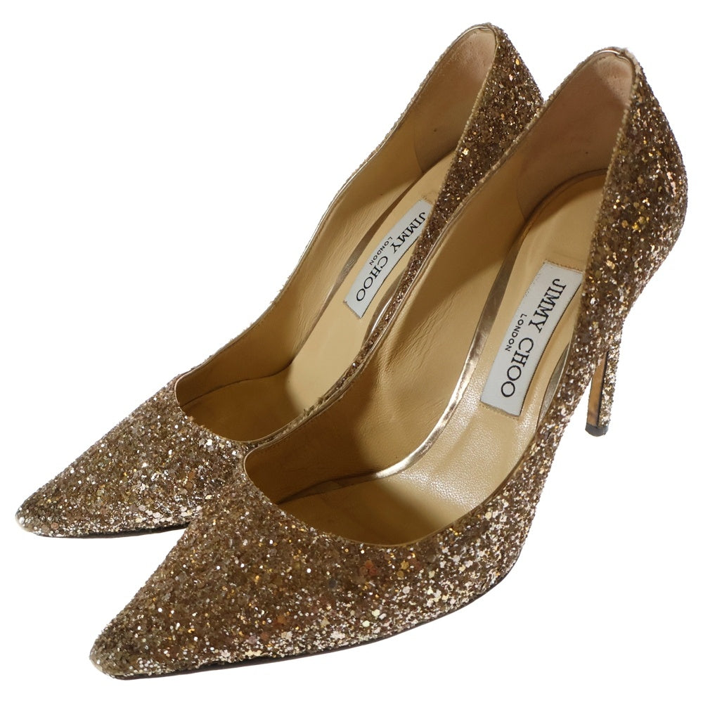 JIMMY CHOO(ジミーチュウ) スパンコール ラメ グリッター ポインテッドトゥ ハイヒール パンプス シューズ レディース