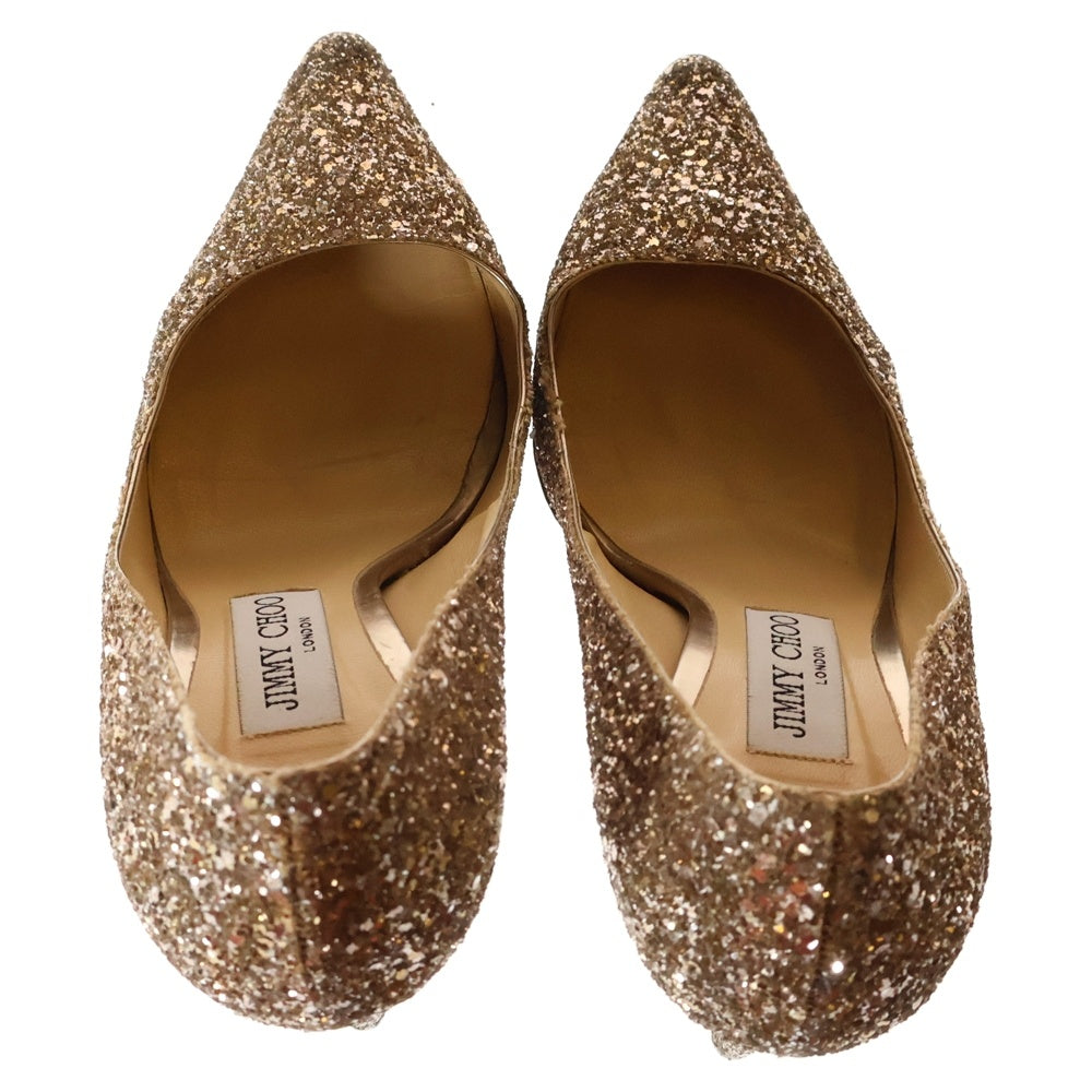 JIMMY CHOO(ジミーチュウ) スパンコール ラメ グリッター ポインテッドトゥ ハイヒール パンプス シューズ レディース
