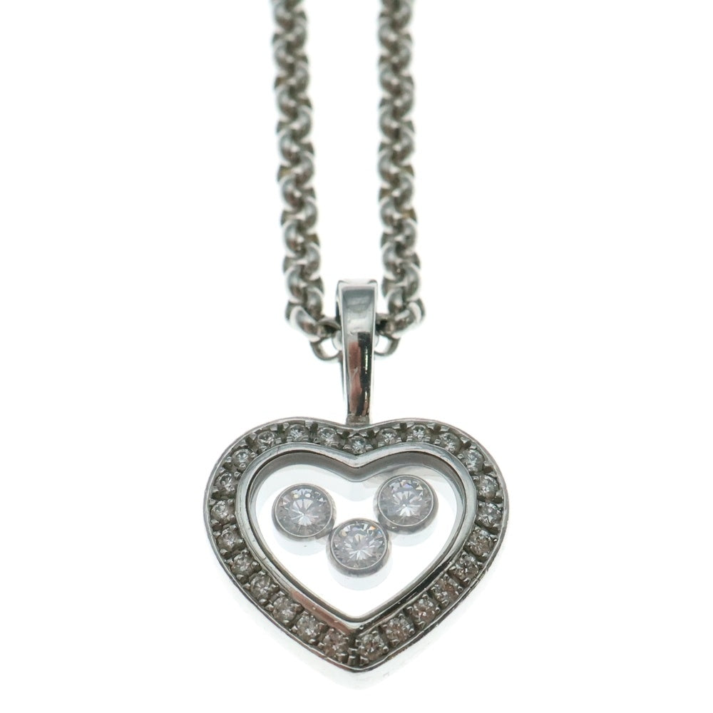 CHOPARD(ショパール) ハッピーダイヤ ハートネックレス ペンダント Au750 K18 WG ホワイトゴールド ジュエリー